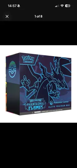 Pokemon TCG Phantasmal Flames Pokemon Center Elite Trainer Box PC ETB New Sealed - Image 1