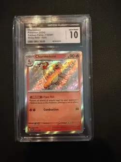 Pokemon TCG Charmeleon 110/091 2024 SV: Paldean Fates Shiny Rare Holo CGC 10 - Image 1