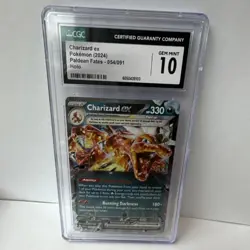 Pokemon Charizard ex Double Rare Holo CGC 10 SV: Paldean Fates 054/091 HP 330 - Image 1