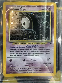 2001 Pokemon Neo Discovery Unown A Holo 14/75 Pokemon Graded PSA 💎BGS 8 NM💎 - Image 2