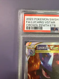 2023 POKEMON SWSH BLACK STAR PROMO #291 FULL ART/LUCARIO VSTAR PSA 8 - Image 2