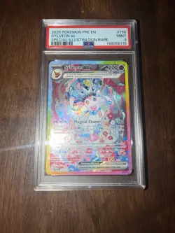 Pokemon Prismatic Evolutions Sylveon EX #156 PSA9 Special Illustration - Image 1
