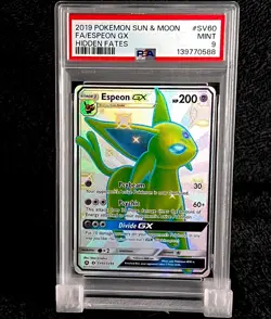 2019 ESPEON GX • PSA 9 • HIDDEN FATES • SHINY VAULT • FULL ART • SV60 • POKEMON - Image 2