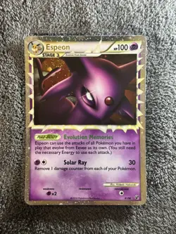 2010 POKEMON HG&SS UNDAUNTED ESPEON PRIME 81/90 ULTRA RARE HOLO FOIL 🌀SWIRL🌀 - Image 1