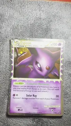 2010 POKEMON HG&SS UNDAUNTED ESPEON PRIME 81/90 ULTRA RARE HOLO FOIL 🌀SWIRL🌀 - Image 2