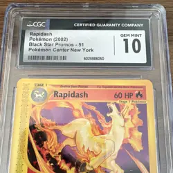 Pokemon Rapidash Black Star Promo CGC Gem Mint 10 51/53 Pokemon Center NY 2002 - Image 4