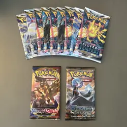 Pokemon TCG: Silver Tempest X9 Steam Siege X1 S&S Base X1 Booster New Sealed - Image 1