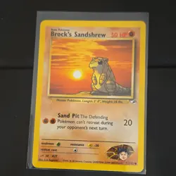 Pokemon TCG Brock's Sandshrew 72/132 Gym Heroes Basic 50HP Common Regular - Image 1