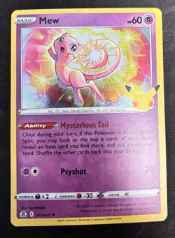 MEW 011/025 HOLO R CELEBRATIONS POKEMON NM/M - Image 1
