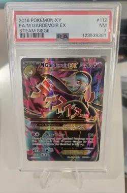 Pokemon 2016 XY Steam Siege M Gardevoir EX Full Art #112/114 PSA 7 - Image 1
