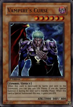 Vampire's Curse 1st Ed Ultra Rare PTDN-EN090 Yu-Gi-Oh! - Image 1