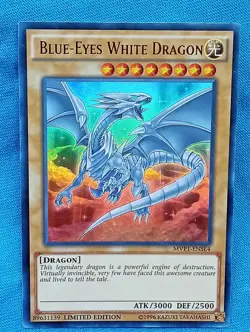 YuGiOh Cards - Blue-Eyes White Dragon - MVP1-ENSE4 **Near Mint** - Image 1