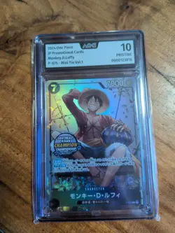 One Piece TCG Monkey D. Luffy P-075 Championship Promo 2023 AOG Pristine 10 Pop1 - Image 1