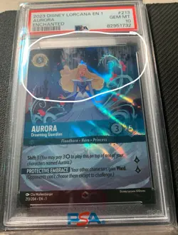 2023 Disney Lorcana Enchanted EN 1 Aurora PSA 10 213/204 First Chapter - Image 2