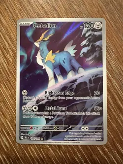 Cobalion 144/086 Illustration Rare Black Bolt Pokemon Holo Card NM - Image 1