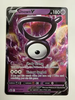 Unown V - SWSH300 - Pokemon Sword & Shield Promo Ultra Rare Holo Card NM - Image 1