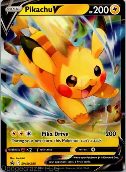 Pikachu V SWSH285 Promo SWSH Black Star Pokemon NM - Image 1