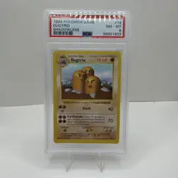 1999 Pokemon Base Set Dugtrio #19/102 Shadowless Psa 8 - Image 1