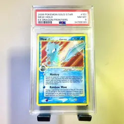 2006 Pokemon Ex Dragon Frontiers Gold Star #101 Mew-Holo PSA 8 - Image 3