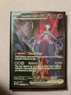 Team Rocket's Mewtwo ex 231/182 SIR Destined Rivals Pokemon TCG - Image 1