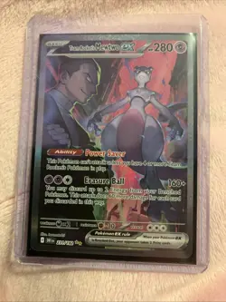Team Rocket's Mewtwo ex 231/182 SIR Destined Rivals Pokemon TCG - Image 3