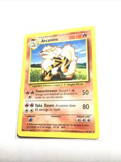 ARCANINE - 23/102 - Base Set - 4th Print - 1999-2000 - Pokemon Card - MP - Image 1