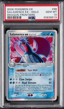 2006 POKEMON EX DRAGON FRONTIERS #98 SALAMENCE EX-HOLO PSA 10 - Image 1