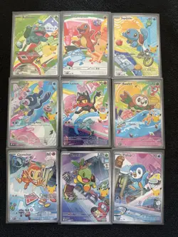 Pokemon TCG First Partner Illustration Collection 2026 Promos Full Set 9 Cards - Image 1