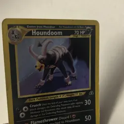 Pokemon Houndoom 70 HP Holo Rare Neo Discovery 4/75 English 2001 Card Stock - Image 3