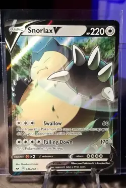Snorlax V 141/202 - Sword & Shield NM Ultra Rare Pokemon Card - Image 1