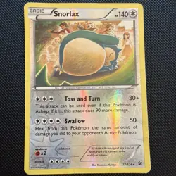 Pokemon Snorlax Reverse Holo 140 HP 79/124 Fates Collide TCG Card - Image 1
