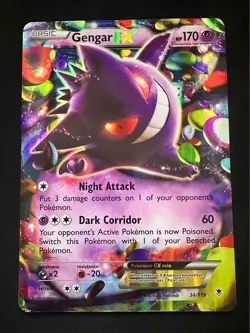 Pokemon TCG Gengar EX 34/119 Jumbo Oversized Rare Holo Card - Image 1