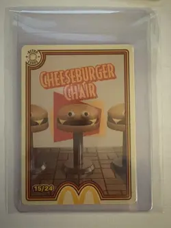 Cheeseburger chair 15/24 Mcdonalds TCG Trading Cards 2026 UnRedeemed card - Image 1