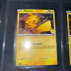 9x Pikachu 051/162 30th Anniversary Pokemon Promo Card - Image 3