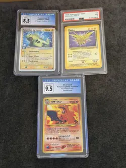 Pokemon Bundle 50 Graded Cards Charizard Zapdos Mewtwo And More - Image 1