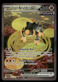 Pokemon Cards Iron Boulder ex 207/162 Temporal Forces NM - Image 1