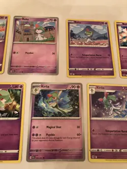 Lot Of 7 Ralts and Kirlia Pokemon Cards - Image 2