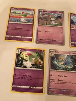 Lot Of 7 Ralts and Kirlia Pokemon Cards - Image 3
