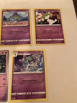 Lot Of 7 Ralts and Kirlia Pokemon Cards - Image 4