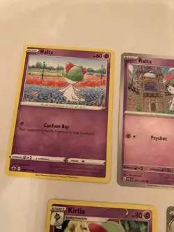 Lot Of 7 Ralts and Kirlia Pokemon Cards - Image 5