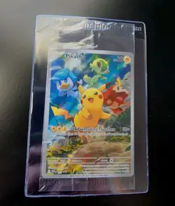 POKEMON SCARLET AND VIOLET PIKACHU PROMO CARD SVP 027 BLACK STAR NEW SEALED - Image 1