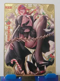 Makima Chainsaw man MXR Gold Metal Card Goddess Story Waifu Serial # 76/100 - Image 1