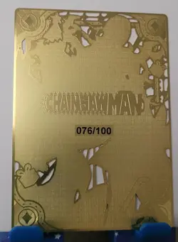 Makima Chainsaw man MXR Gold Metal Card Goddess Story Waifu Serial # 76/100 - Image 3