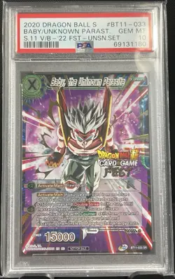 Dragon Ball Super Card Game Baby, the Unknown Parasite PSA 10 Stamped - Image 1