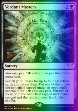 MTG Verdant Mastery (146s/180) Strixhaven School of Mages Promos NM FOIL - Image 1