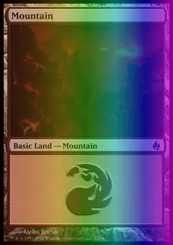 MTG Magic the Gathering Mountain (32/34) PDS Fire & Lightning LP FOIL - Image 1