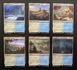 MTG Magic Set of 6 Fallout Azorius Dual Lands Commander Staples Blue White Mana - Image 1