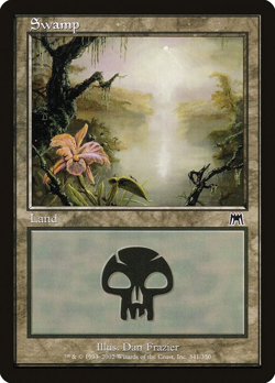MTG magic 1x Swamp #341 (LP) Onslaught - Image 1