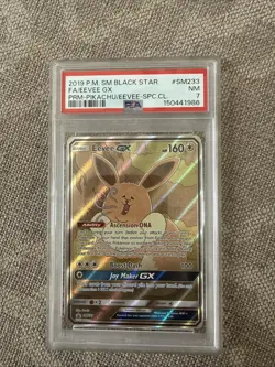 2019 Pokemon Eevee GX SM233 Sm Black Star Promo Holo - PSA 7 - Image 1