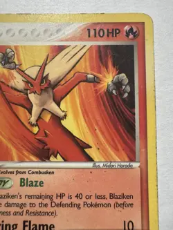 Blaziken Non-Holo Rare 1/106 Pokemon TCG EX Emerald 2005 - Image 3